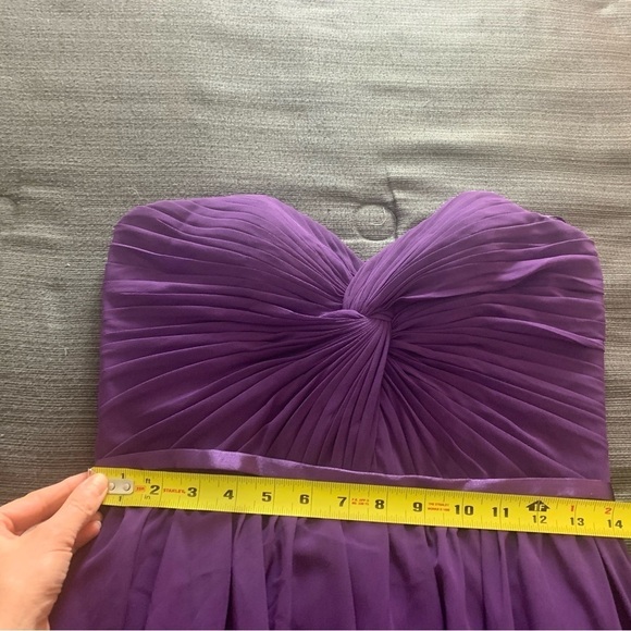 New May Queen Strapless Maxi Dress Gown Corset Top Evening Prom Purple Plum 10 - Picture 15 of 16